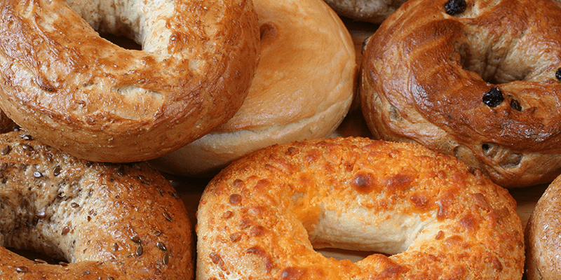 Bagels in bagel shop