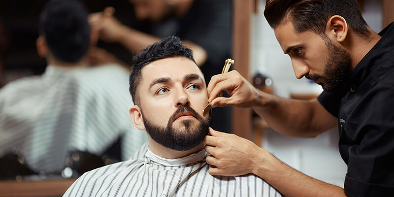 Customer at barbershop