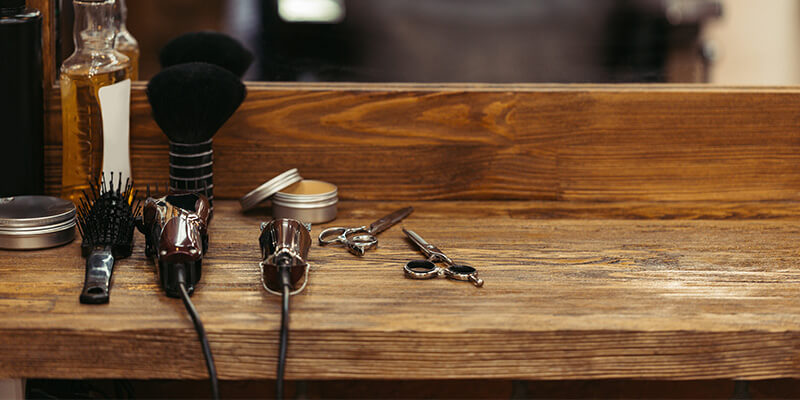 Tools used at a barbershop