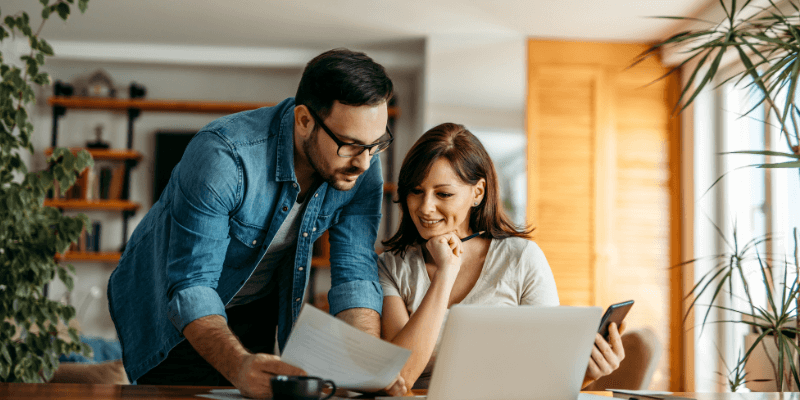 Couple working from home