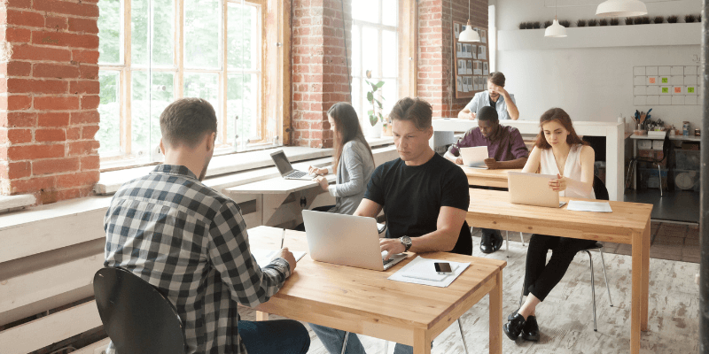 Employees working in office