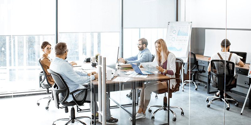 Office employees in a meeting