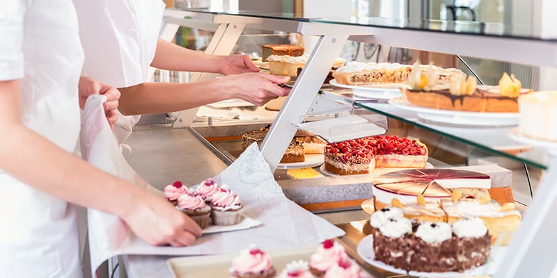 Employees working in a bakery