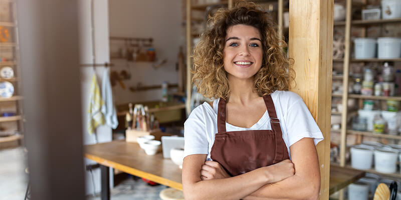 Business owner of a ceramic store