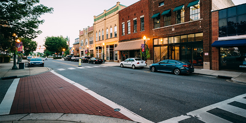 Small business located downtown